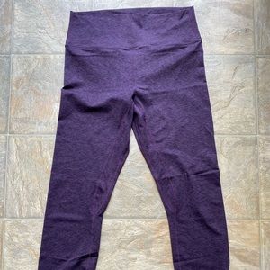 Womens Zyia Fleece lined leggings. Purple/black heathered. Size 12